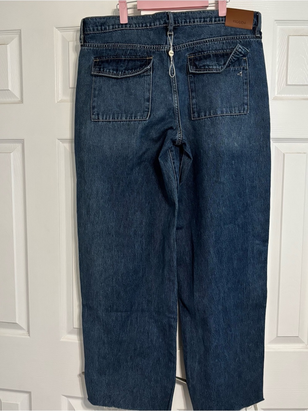 Hidden Tie Waist Wide Leg Jeans NWOT - Picture 3 of 7